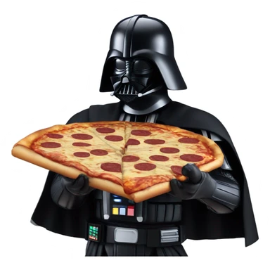 Darth Vader holding Pizza ￼ sticker