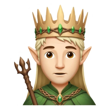 Elven King wooden crown out of sticks sticker