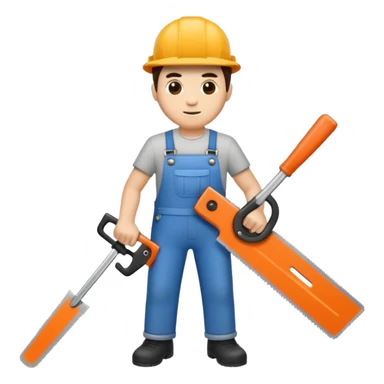 men with saws sticker