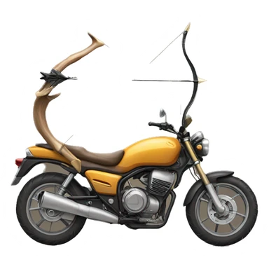 motorbike bow and arrow deer  sticker
