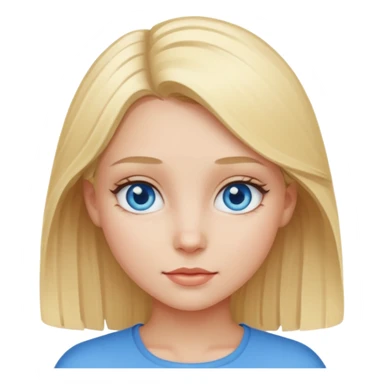 blonde girl with blue eyes sticker