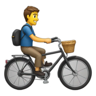 livreur sur un vélo sticker