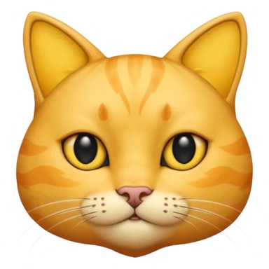 a bright yellow cat head with black eyes and not too chubby cheeks and looks exactly like the youtuber thinknoodles  sticker