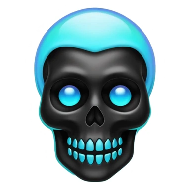 💀iphone emoji with aura skuttle💀 black shape  sticker