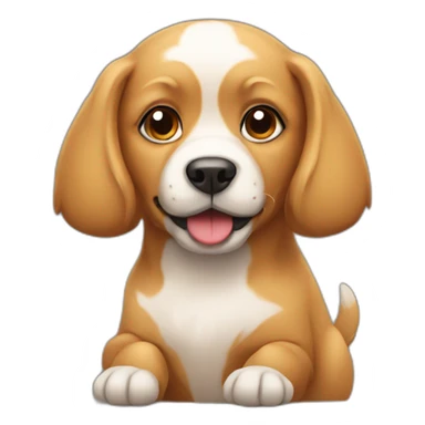 round dog sitting sticker