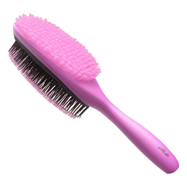 Pink hair brush sticker