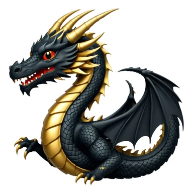Black dragon symbol  sticker