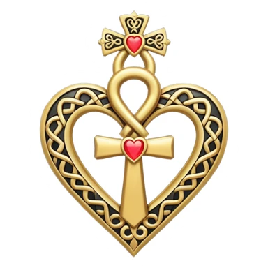Ankh heart sticker