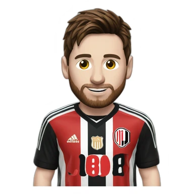 leo messi with river plate shirt sticker