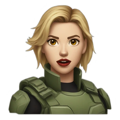 Scarlett johansson Wounded doomguy sticker