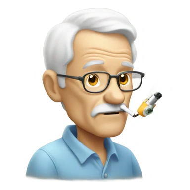 old white man vaping sticker