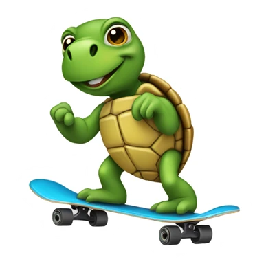 A turtle doing skateboard sticker