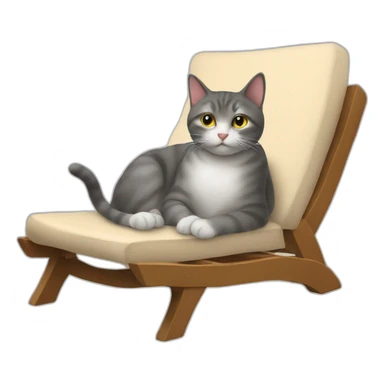 Un chat sur le chaise sticker
