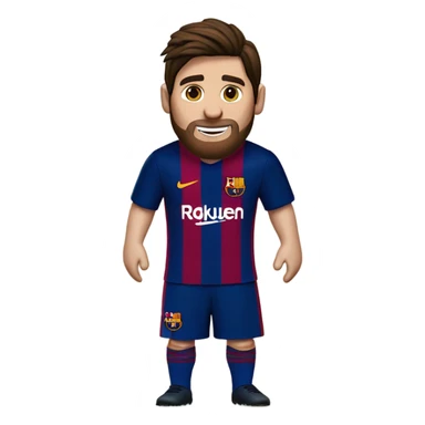 emoji de messi sous le fc barcelone sticker