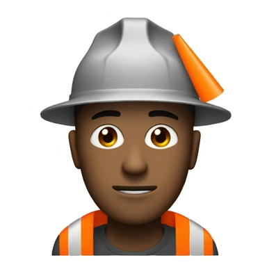 Guy who hide his eyes with a orange traffic cone sticker