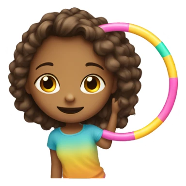 girl on the hoola hoop sticker