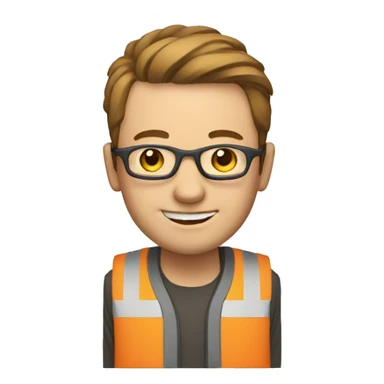 man building bridge sticker