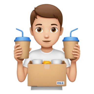 box carrier kid white shirt sticker