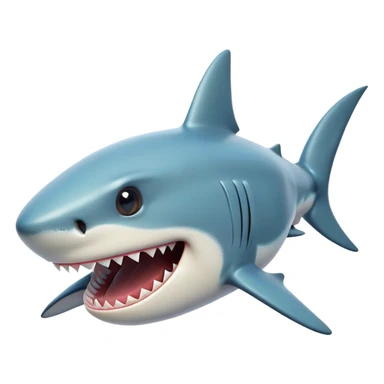 Cinematic Comical Shark Portrait Emoji, Head tilted dramatically with an exaggeratedly amused expression, featuring a striking, glossy streamlined body with bold accents and wide, expressive eyes filled with playful disbelief, Simplified yet hilariously expressive features, highly detailed, glowing with a slightly sassy glow, high shine, dramatic yet playful, stylized with an air of cheeky marine mischief, bright and endearing, soft glowing outline, capturing the essence of a spirited and over‐the‐top shark, so meme‐worthy it feels like it could snap its jaws into internet fame instantly! sticker