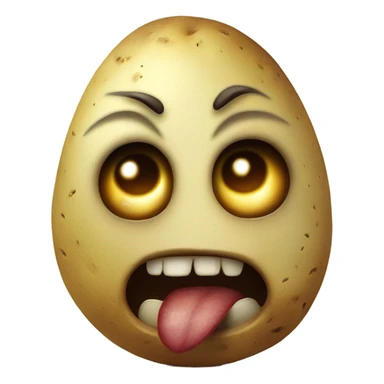 a scary potato sticker
