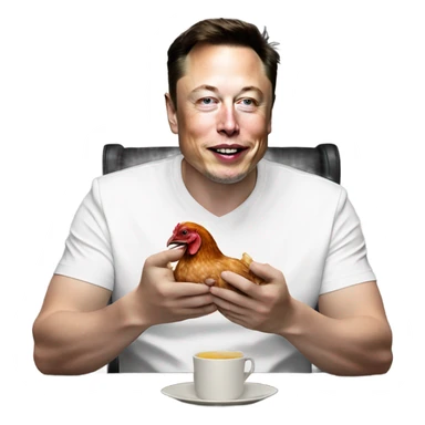 Elon musk eating chicken sticker