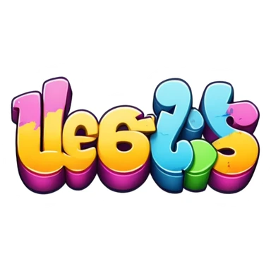 Graffiti the words Let's go sticker