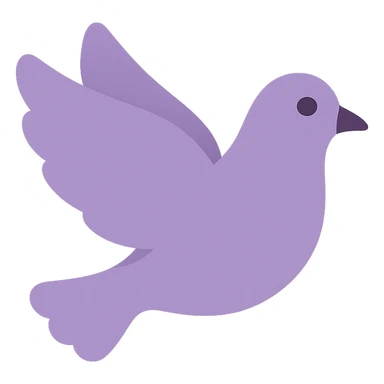 A dull purple Dove  sticker