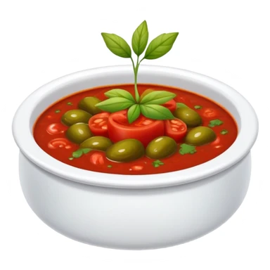 Cuenco de gofio (color marrón) lleno  por encima y salsa roja y salsa verde por encima  sticker