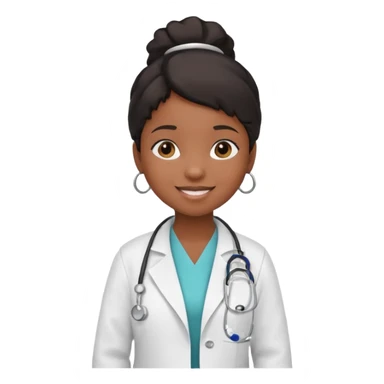 black girl child doctor sticker