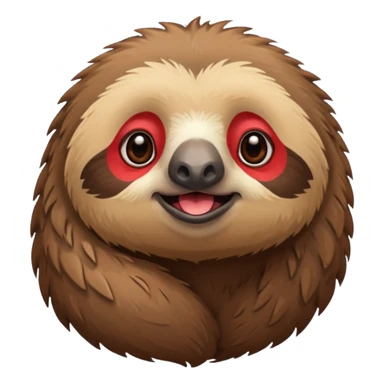 paresseux avec une crête rouge sticker