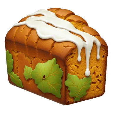 Pumpkin bread with white icing  sticker