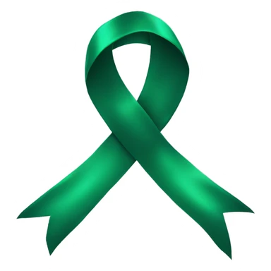 Emerald green ribbon tied in a bow sticker
