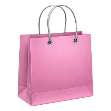Pink shopping bag sticker