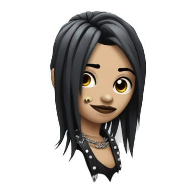 Punk chica gotica, con alas sticker