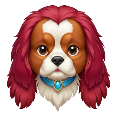 ruby colored king charles cavalier sticker