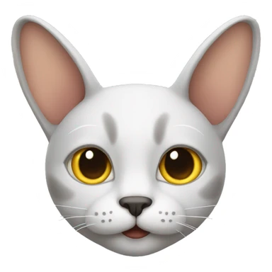 Cat with hare ears sticker