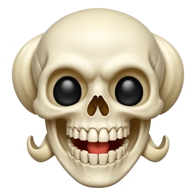 Dangerous skull laughing sticker
