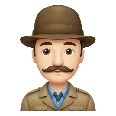 A MAN WITH MUSTACHE HEIL sticker