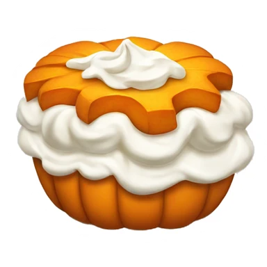 Pumpkin and whipped cream pie sticker