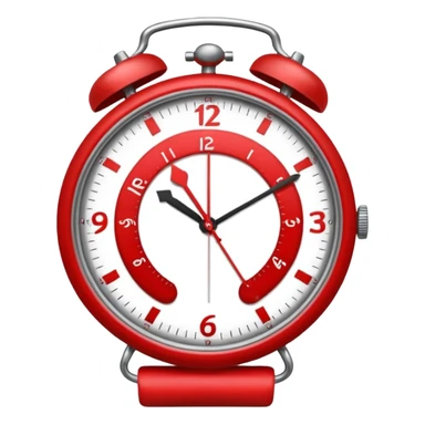 reloj con simbolo de interrogacion en color rojo sticker