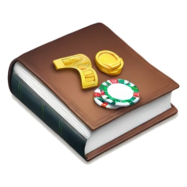 A book showing the letters RG Evaluation and a chip from a casino  sticker