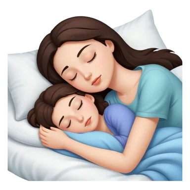 Brunette girl sleepin sticker