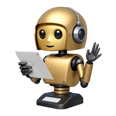 mailing bot black background sticker