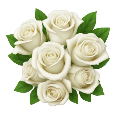 White rose bouquet  sticker