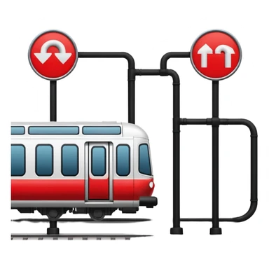 Map Panel – red route diagram, Subway Sign. sticker