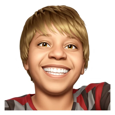 smiling boy portrait meme sticker