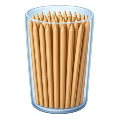 Toothpicks in a plastic container  sticker