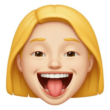 giggling with mouth covered sticker