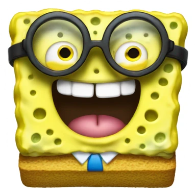 Sponge bob wit glasses sticker