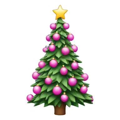 christmas tree with pink decoration  sticker